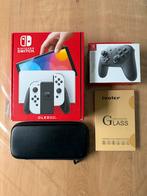 Nintendo Switch OLED + Pro Controller + 128GB SD Kaart, Spelcomputers en Games, Spelcomputers | Nintendo Switch, Ophalen, Zo goed als nieuw