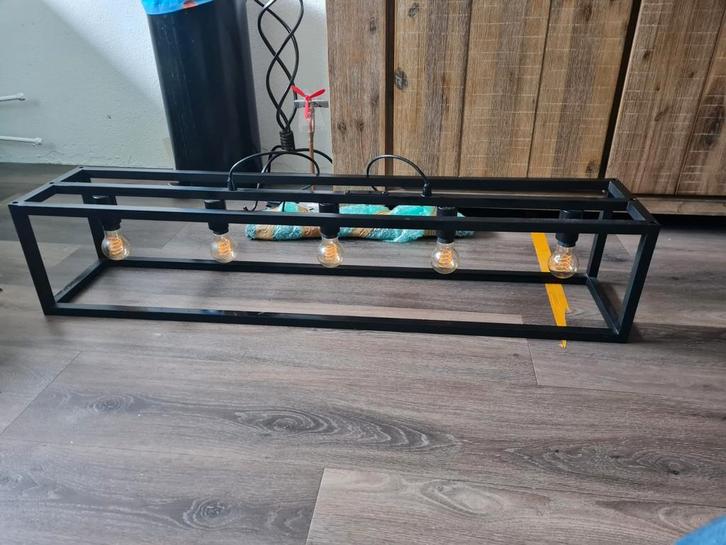 Moderne hanglamp met 5 lampen, Huis en Inrichting, Lampen | Hanglampen, Zo goed als nieuw, Minder dan 50 cm, Metaal, Ophalen of Verzenden