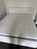 IKEA Bed 180x200 met Nieuwe Matrassen en Topper, Ophalen, Gebruikt, Wit, Tweepersoons