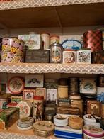 Ongeveer 250 oude en vintage blikken trommels, Verzamelen, Blikken, Ophalen, Gebruikt, Overige