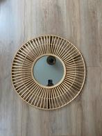 Spiegel rond rotan, Huis en Inrichting, Woonaccessoires | Spiegels, Ophalen, Rond, Zo goed als nieuw, Minder dan 100 cm