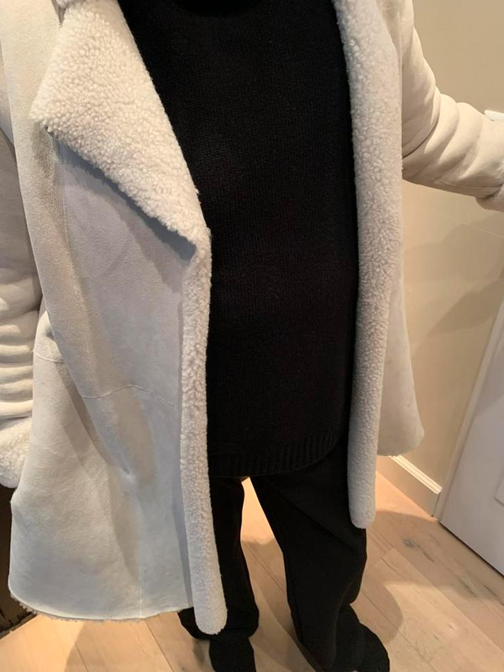 Lammy Coat van Donna Karan, Kleding | Dames, Jassen | Winter, Zo goed als nieuw, Maat 38/40 (M), Wit, Ophalen of Verzenden