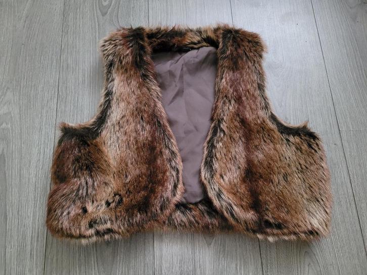SOHO bruin fake fur bodywarmer maat M ~ JB0080, Kleding | Dames, Bodywarmers, Zo goed als nieuw, Maat 38/40 (M), Bruin, Ophalen of Verzenden