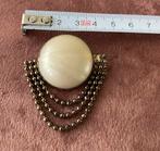 Vintage parel broche -4,5 cm-, Ophalen of Verzenden, Zo goed als nieuw, Overige materialen