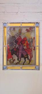 Erg mooi, vintage, glas en lood raam, Gebruikt, Minder dan 80 cm, Overige typen, Ophalen of Verzenden