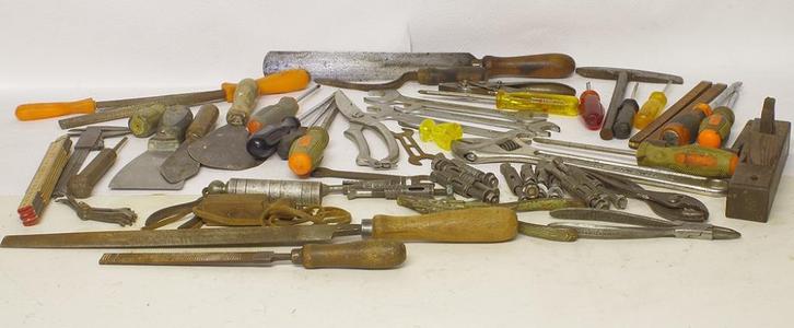 Partij oud gereedschap voor slechts 16 euro., Antiek en Kunst, Antiek | Gereedschap en Instrumenten, Ophalen of Verzenden
