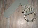Bandolera licht grijze echt leren riem 100 cm, real leather, Kleding | Dames, Riemen en Ceinturen, Overige kleuren, Echt leder