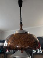 Vintage hanglamp space age jaren 70, Gebruikt, Glas, Vintage, Ophalen of Verzenden