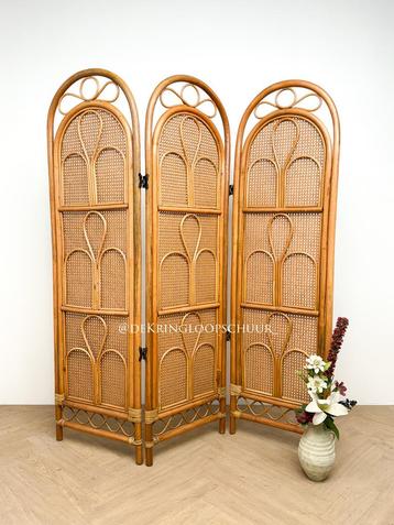 Vintage Rotan bamboe rieten Kamerscherm webbing beschikbaar voor biedingen