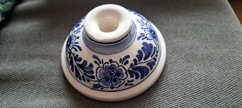 Echt Delfs Blauwe kandelaar, Antiek en Kunst, Antiek | Keramiek en Aardewerk, Ophalen of Verzenden