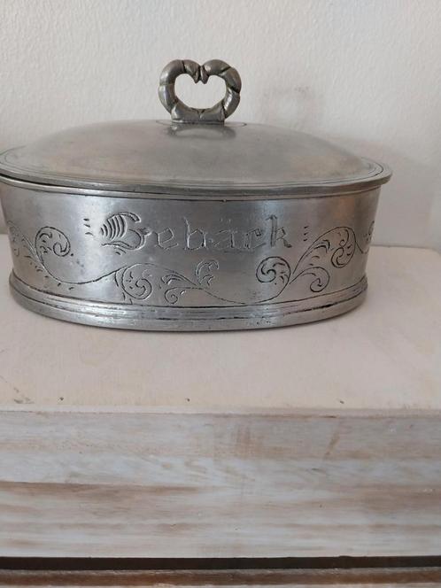 Kurz  edeltin   opbergdoos, Antiek en Kunst, Antiek | Tin, Ophalen of Verzenden