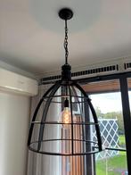Zwarte, stalen hanglamp, Ophalen, Zo goed als nieuw, Metaal, 50 tot 75 cm