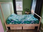 GJÖRA bedframe IKEA - 160x200 - inclusief opbergbakken, Huis en Inrichting, Slaapkamer | Bedden, Ophalen, Wit, Tweepersoons, Zo goed als nieuw