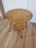 Vintage bijzettafel / salontafel | Side table, Rond, 55 tot 75 cm, Hout, Ophalen