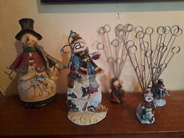 Kerst Sneeuwmannen & Kaarthouders Decoratie beschikbaar voor biedingen