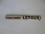 EMAILLE DEURPOST BORDJE"CHICOREE LEROUX"UIT JAREN 30, Verzamelen, Ophalen of Verzenden, Gebruikt, Reclamebord
