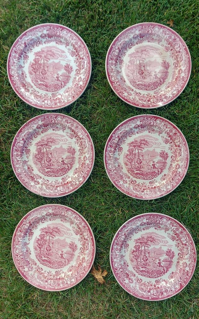 6 Petrus Regout Amazone Borden - Vintage, Antiek en Kunst, Antiek | Servies los, Ophalen of Verzenden