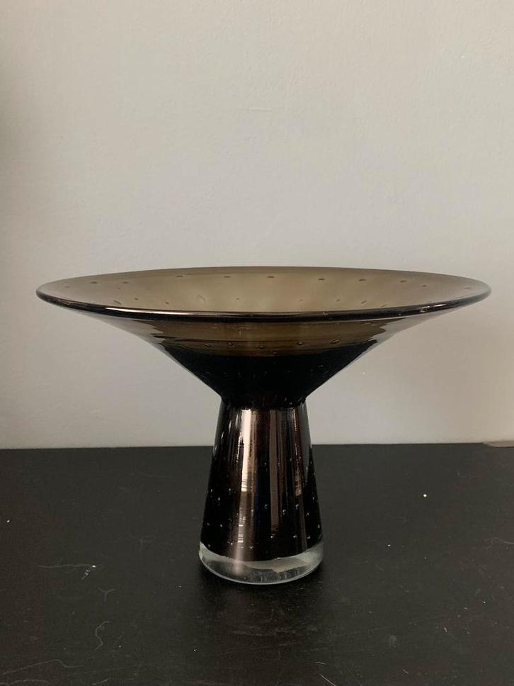 Set vintage glazen schalen/vazen., Huis en Inrichting, Woonaccessoires | Schalen en Manden, Zo goed als nieuw, Rond, Glas, Ophalen of Verzenden