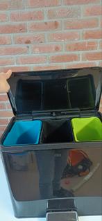 Eko prullenbak 3 vakken, Huis en Inrichting, Woonaccessoires | Prullenbakken, Kunststof, 40 liter of meer, Ophalen of Verzenden