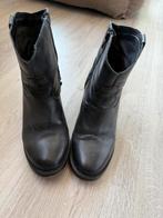 Donkerblauwe lederen cowboylaarzen, Blauw, Lage of Enkellaarzen, Ophalen of Verzenden, Gedragen