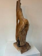 Nieuwe prachtige teakhouten boomstam lamp (laatste stuk), Ophalen of Verzenden, Nieuw, Hout, Minder dan 100 cm