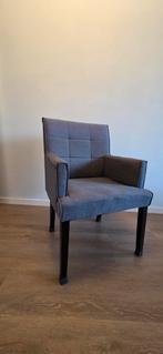 6 Donkergrijze Eetkamerstoelen met Armleuning en Viltdoppen, Ophalen, Grijs, Vijf, Zes of meer stoelen