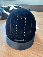 Paardrijcap zwart velvet met strass – maat S, Ophalen of Verzenden, Zo goed als nieuw