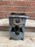 Petroleumstel / oliestel 1 pits grijsgewolkt emaille, Antiek en Kunst, Antiek | Emaille, Ophalen of Verzenden