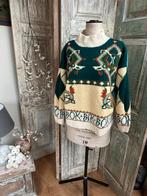 Wolle groen gele vintage trui van Bikbok maat M, Ophalen of Verzenden, Gedragen, Groen