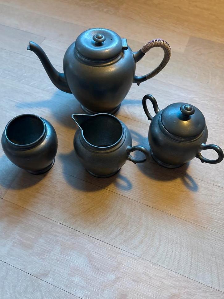 Antiek Tinnen theeservies Royal Holland Pewter, Antiek en Kunst, Antiek | Tin, Ophalen of Verzenden