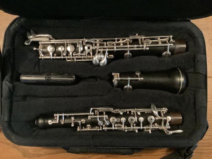 Hobo: Lorée half automatisch, Muziek en Instrumenten, Blaasinstrumenten | Hobo's, Gebruikt, Met koffer, Ophalen