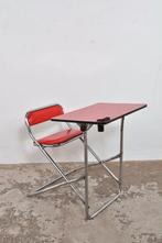 Vintage schoolbureau Italiaans bureau inklapbaar jaren 70, Huis en Inrichting, Bureaus, Ophalen of Verzenden, Gebruikt
