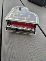 Mooi vintage acryl piano muziekdoos nette en werkende staat, Ophalen of Verzenden