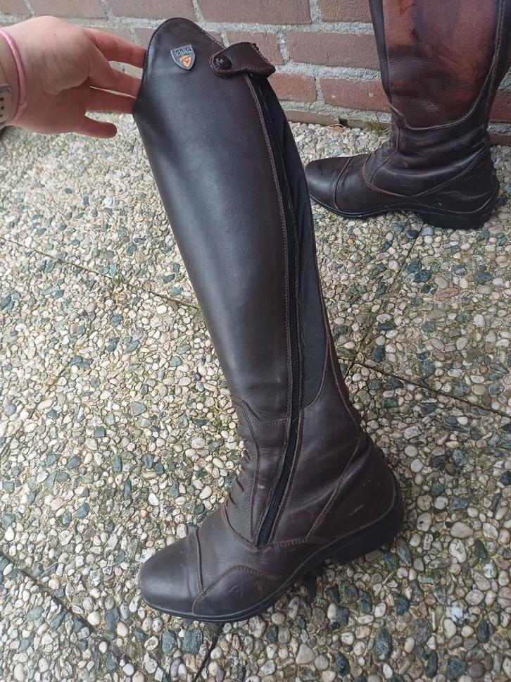 Zgan leren rijlaarzen bruin, Dieren en Toebehoren, Paardrijkleding, Zo goed als nieuw, Dames, Schoeisel, Dressuur, Ophalen of Verzenden