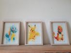 3 x Pokemon schilderijen, Minder dan 50 cm, Ophalen of Verzenden, Zo goed als nieuw, Minder dan 50 cm