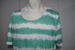 PN34 Enjoy Tshirt groen wit maat XXL, Kleding | Dames, Grote Maten, Ophalen of Verzenden, Zo goed als nieuw, Groen, Shirt of Top