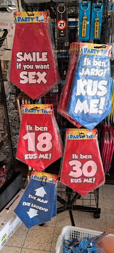 Party XXL Stropdassen - Verjaardag, Feest, Hobby en Vrije tijd, Feestartikelen, Nieuw, Feestartikel, Verjaardag, Ophalen of Verzenden