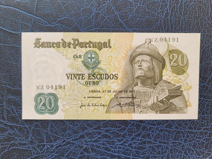 Portugal 20 Escudos 1971 XF, Postzegels en Munten, Bankbiljetten | Europa | Niet-Eurobiljetten, Los biljet, Overige landen, Ophalen of Verzenden