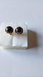 Oude gouden oorstekers Hematiet, Verzenden, Goud, Oorbellen, Met edelsteen