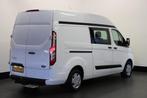 Ford Transit Custom 2.0 TDCI L2H2 Dubbel Cabine EURO 6 - Air, Auto's, Voorwielaandrijving, Gebruikt, 4 cilinders, Wit