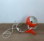 Vintage oranje tafellamp 21 cm hoog, Ophalen of Verzenden, Gebruikt, Metaal, Minder dan 50 cm