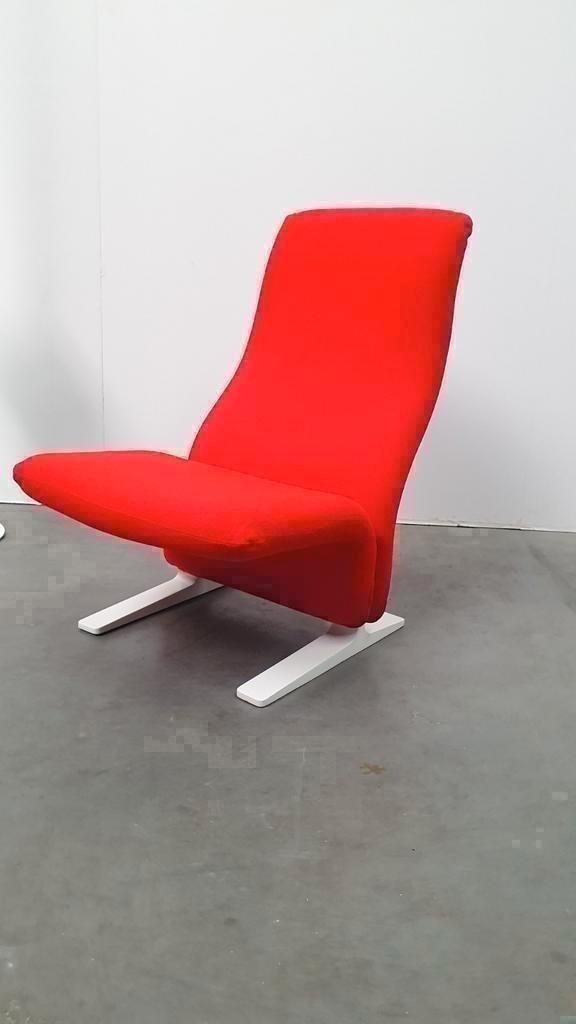 Artifort Paulin concorde kwekkie rood retro, Huis en Inrichting, Fauteuils, Gebruikt, Ophalen