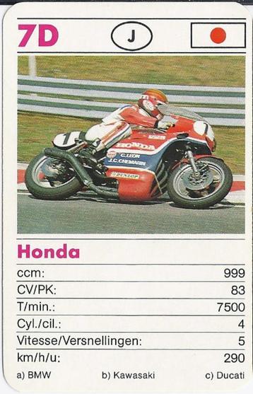 Kw1811 -- 7d motorkaartje honda beschikbaar voor biedingen