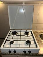 Gasstel wit 4 pits, Gebruikt, Minder dan 85 cm, Gas, 4 kookzones
