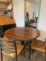 Vintage uitschuifbare ronde Eettafel - Opknapper, Huis en Inrichting, Tafels | Eettafels, Ophalen, Gebruikt, Rond, 100 tot 150 cm