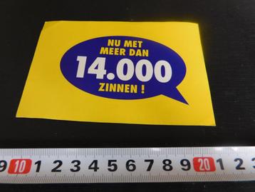 sticker nu met meer dan 14.000 zinnen !  beschikbaar voor biedingen