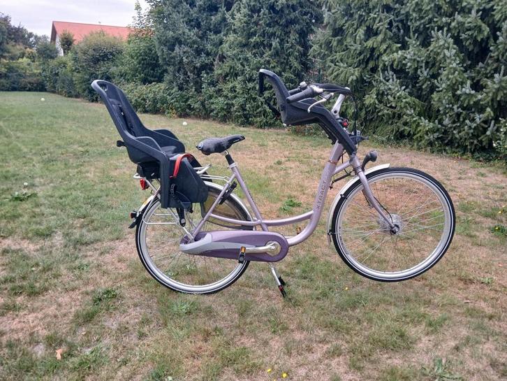 Damesfiets met kinderzitjes, Fietsen en Brommers, Fietsen | Dames | Damesfietsen, Gebruikt, Overige merken, (Extra) lage instap