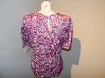 Studio Anneloes mooie top in print fucia roze/ wit M, Maat 38/40 (M), Studio Anneloes, Verzenden, Zo goed als nieuw