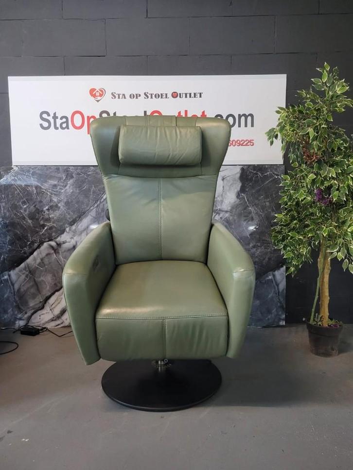 Sta op stoel Prominent Sorisso Eucalyptus Groen, Huis en Inrichting, Fauteuils, Zo goed als nieuw, Leer, 50 tot 75 cm, Minder dan 75 cm