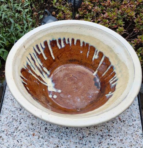 Zware (planten) schaal  37 cm  Terracotta, Tuin en Terras, Bloembakken en Plantenbakken, Zo goed als nieuw, Steen, Binnen, Balkon